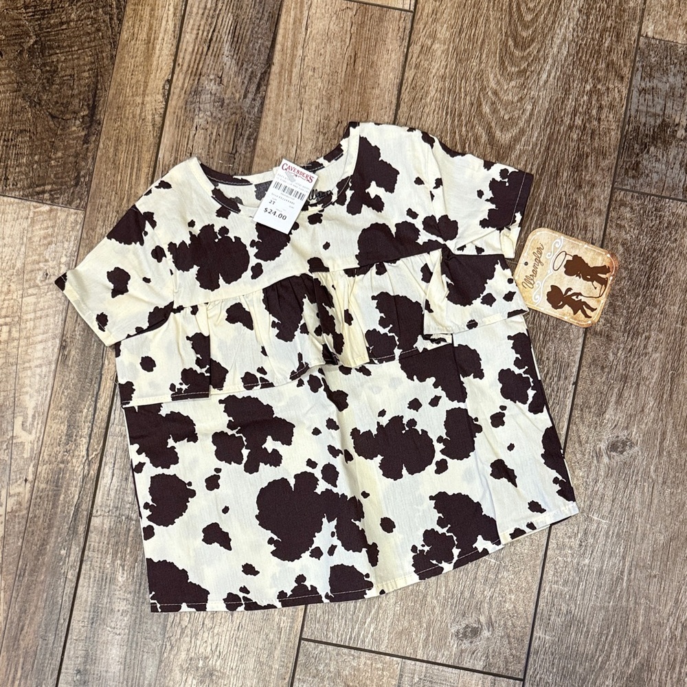 Wrangler Cow Print Kids Shirt